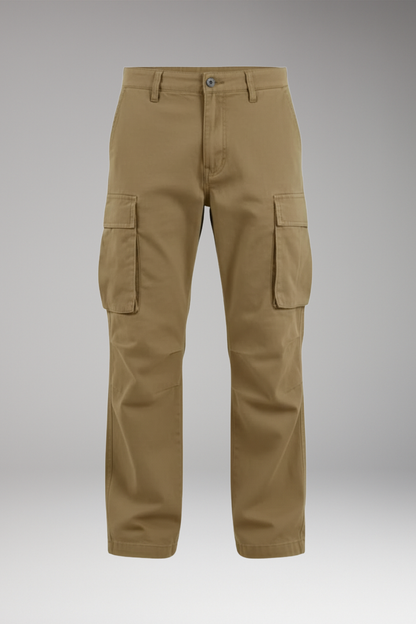 Men's Wide Leg Cargo Pants with Pocket Design - Vonnera