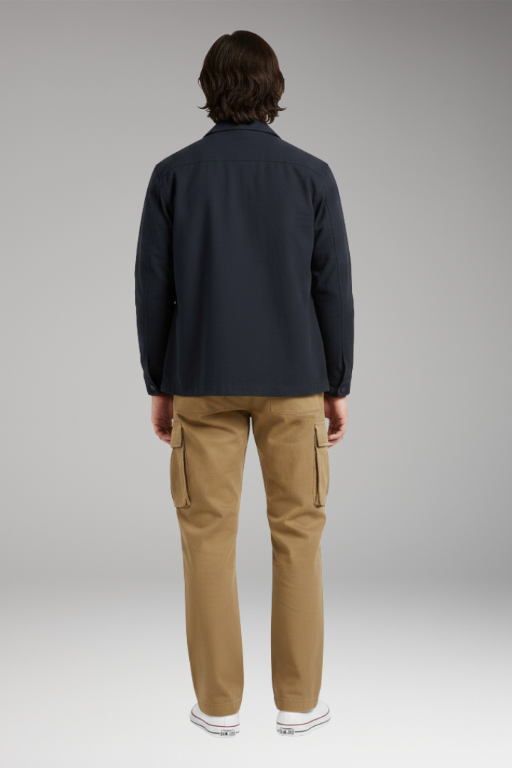 Men's Wide Leg Cargo Pants with Pocket Design