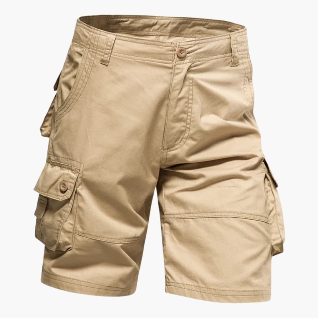 Men's Cargo Shorts Button Closure Flap Pockets - Vonnera