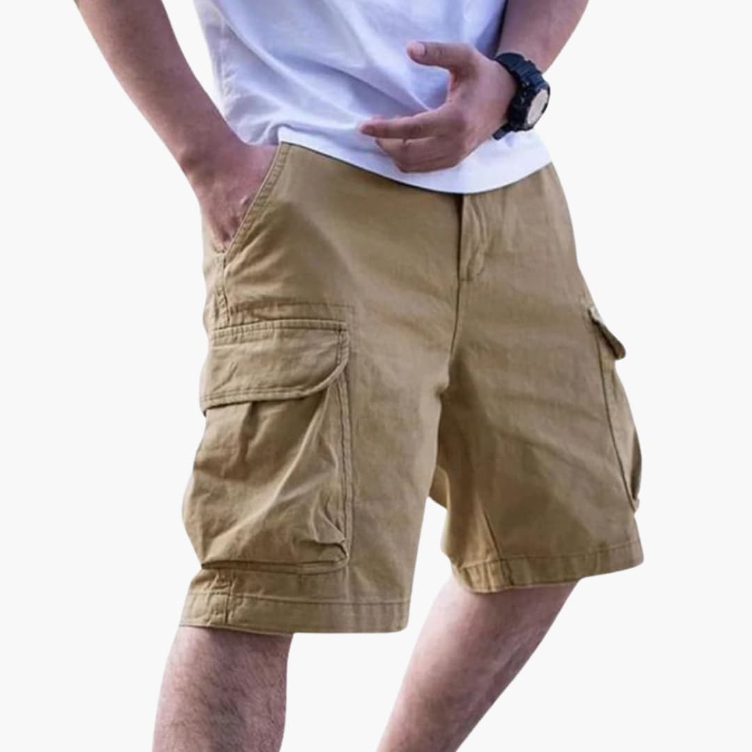 Men's Cargo Shorts Zipper Closure Patch Pockets - Vonnera