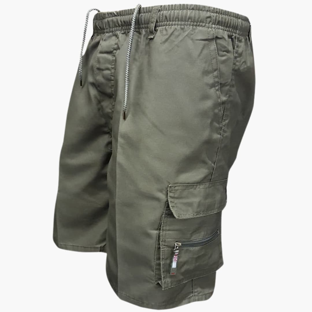 Men's Cargo Shorts Knee-Length Cotton Drawstring Beige - Vonnera