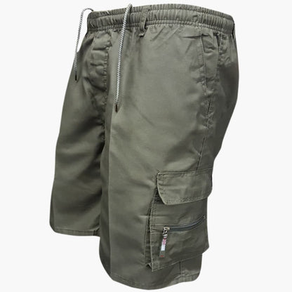 Men's Cargo Shorts Knee-Length Cotton Drawstring Beige - Vonnera