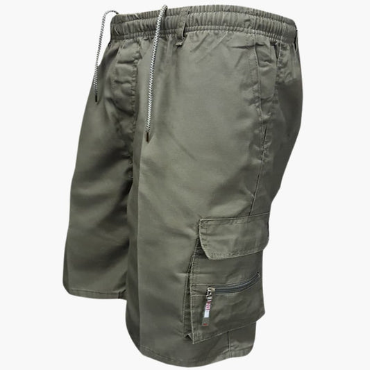 Men's Cargo Shorts Knee-Length Cotton Drawstring Beige - Vonnera