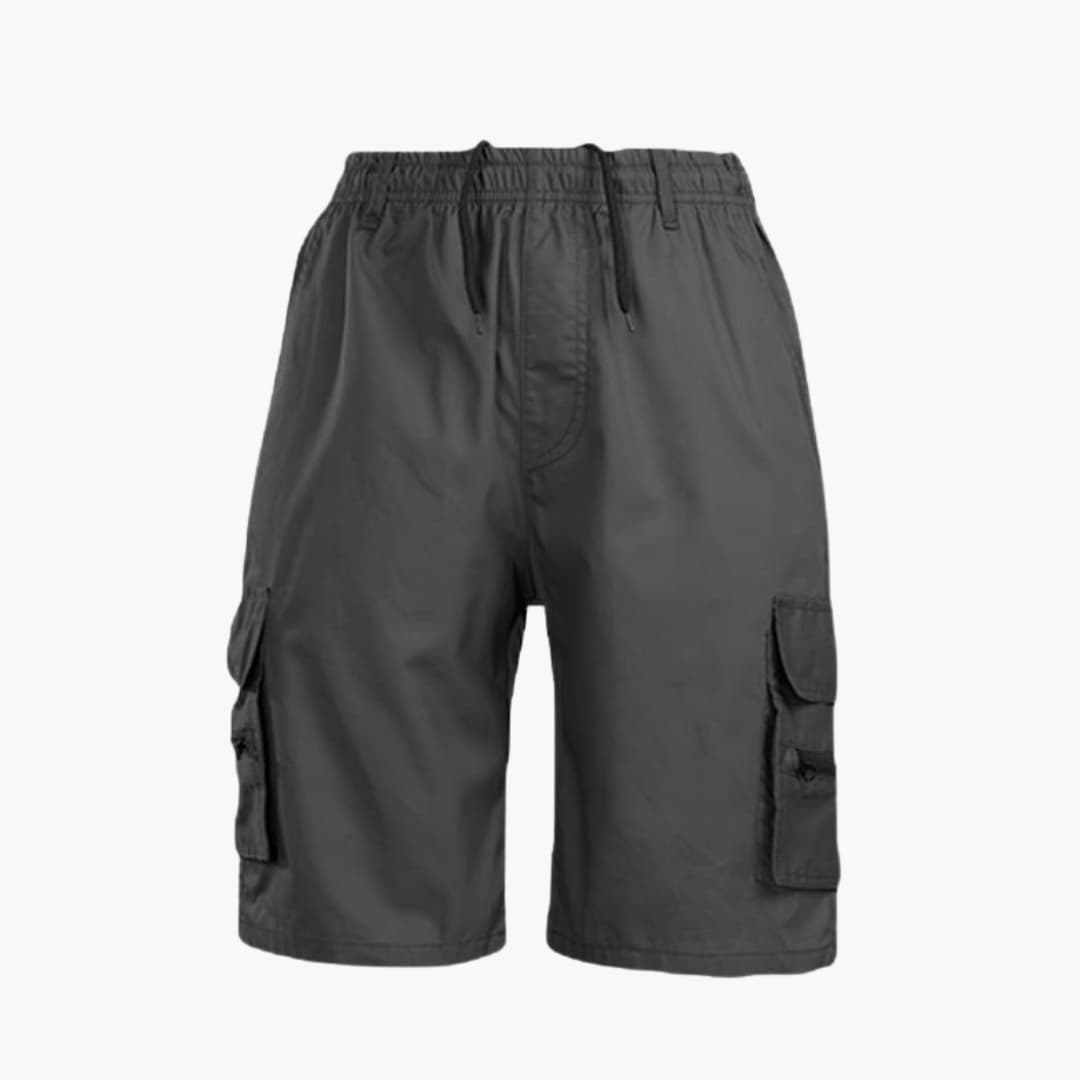 Men's Cargo Shorts Knee-Length Cotton Drawstring Beige