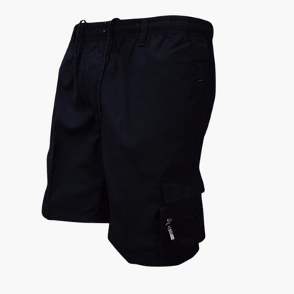 Men's Cargo Shorts Knee-Length Cotton Drawstring Beige