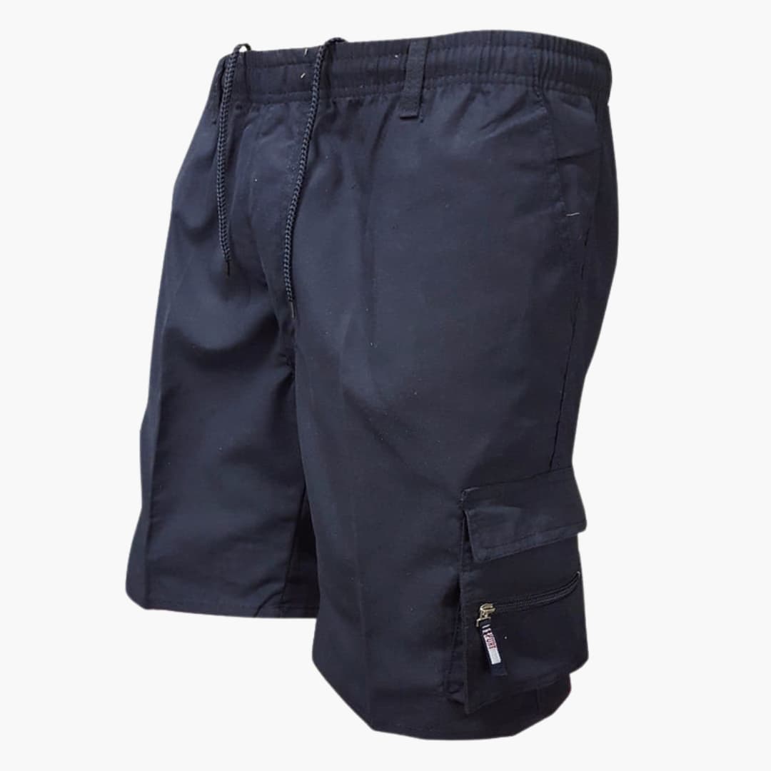 Men's Cargo Shorts Knee-Length Cotton Drawstring Beige