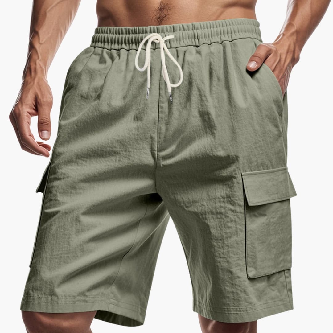 Men's Cargo Shorts Drawstring Pockets