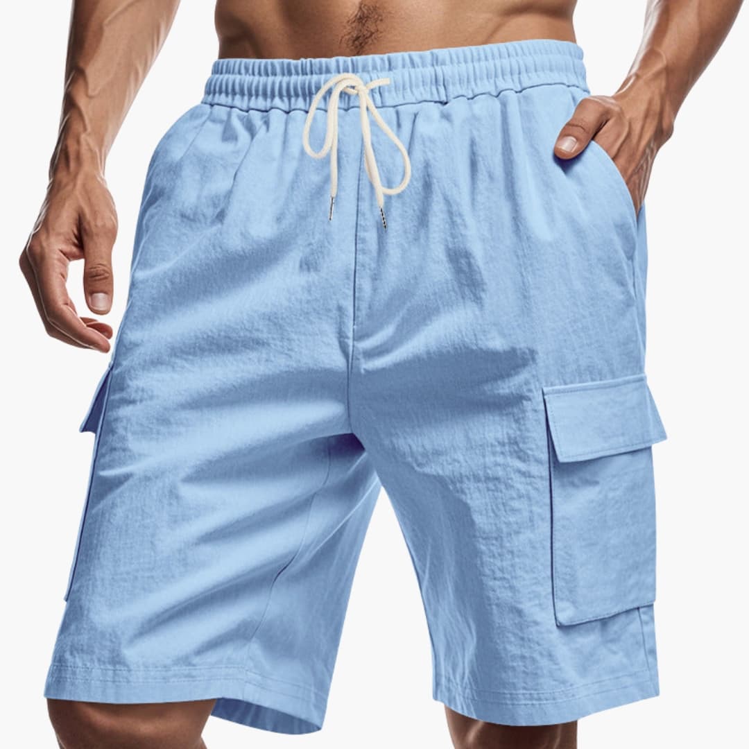 Men's Cargo Shorts Drawstring Pockets