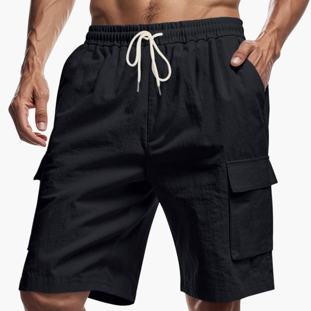 Men's Cargo Shorts Drawstring Pockets