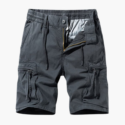 Men's Cargo Shorts Drawstring Zipper Pockets