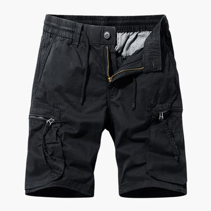 Men's Cargo Shorts Drawstring Zipper Pockets