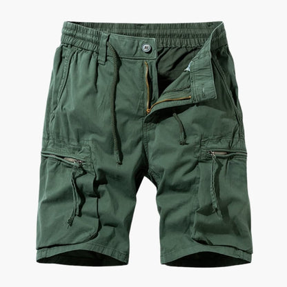 Men's Cargo Shorts Drawstring Zipper Pockets