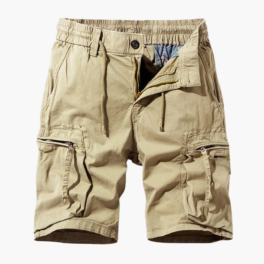Men's Cargo Shorts Drawstring Zipper Pockets - Vonnera