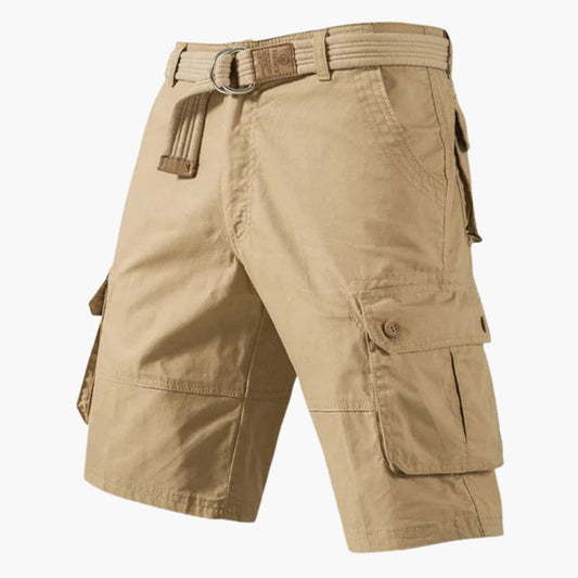 Men's Elastic Waist Cargo Shorts Multi-Pocket - Vonnera