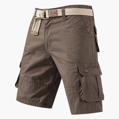 Men's Elastic Waist Cargo Shorts Multi-Pocket