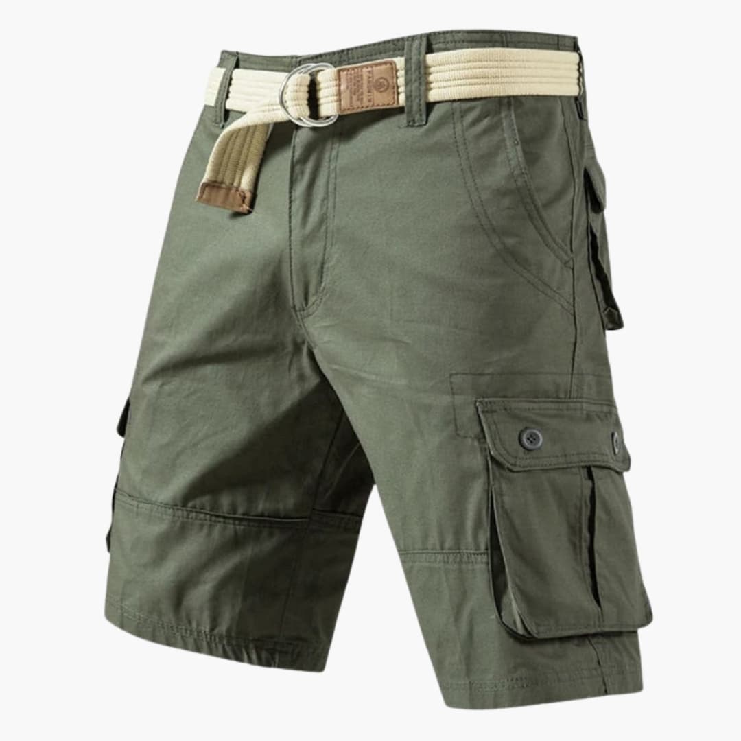 Men's Elastic Waist Cargo Shorts Multi-Pocket