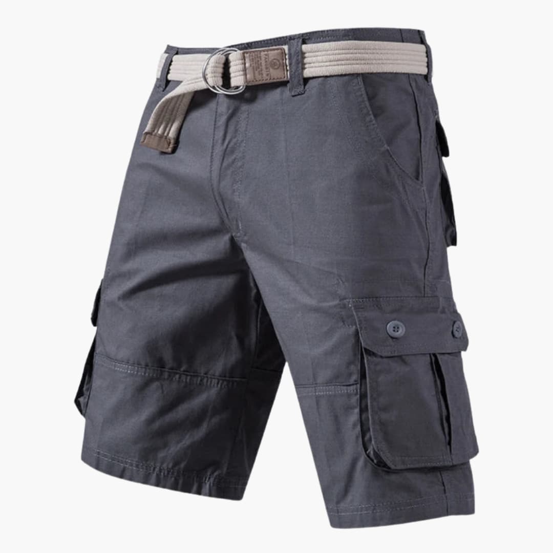 Men's Elastic Waist Cargo Shorts Multi-Pocket