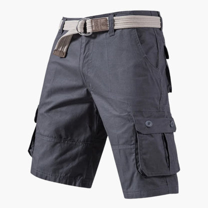Men's Elastic Waist Cargo Shorts Multi-Pocket