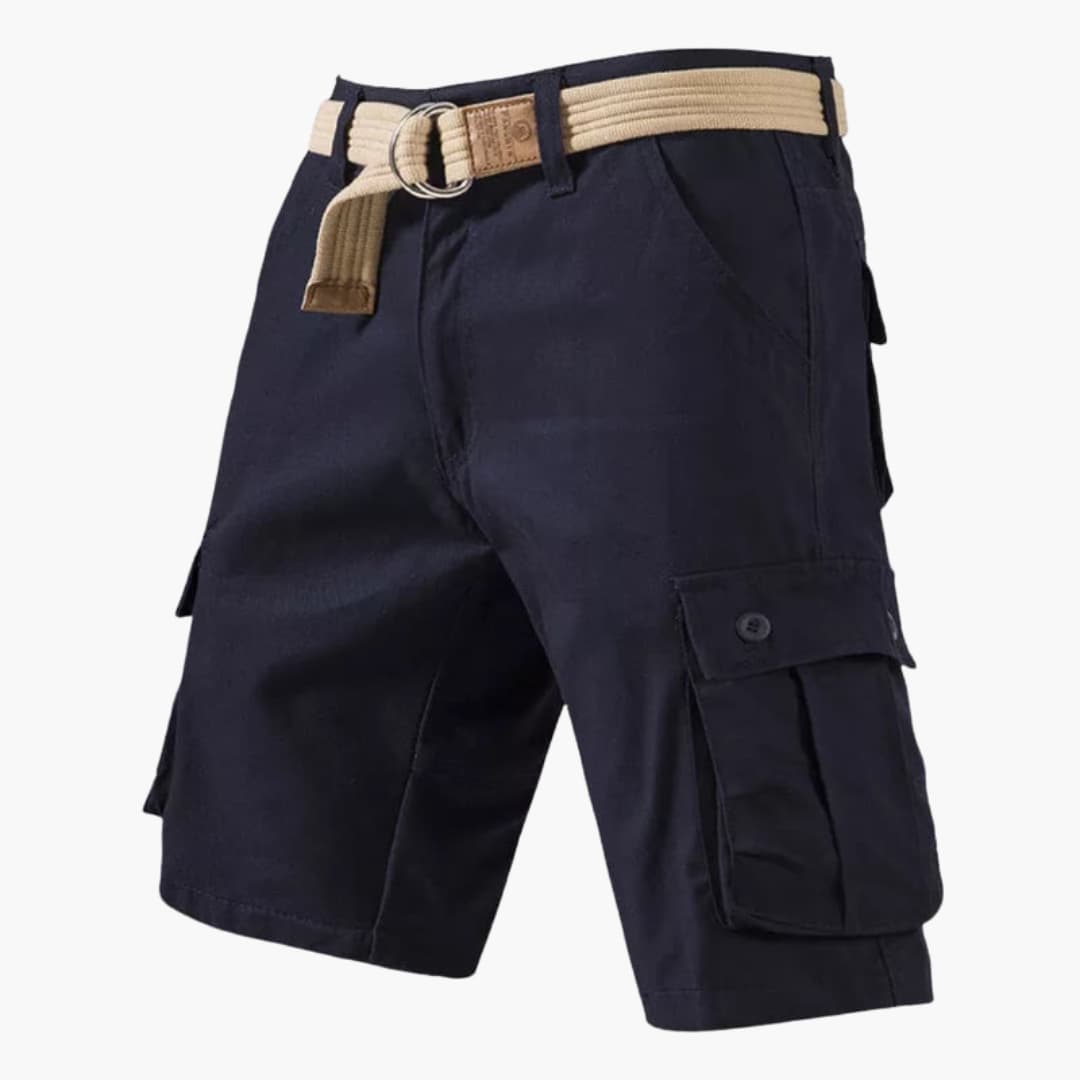 Men's Elastic Waist Cargo Shorts Multi-Pocket