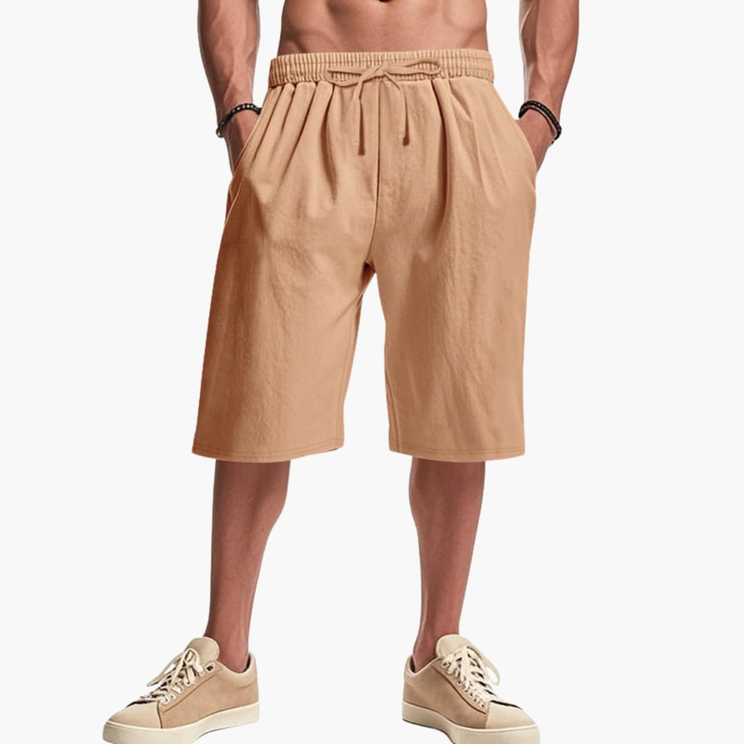Men's Cargo Shorts Elastic Waist Multi-Pocket