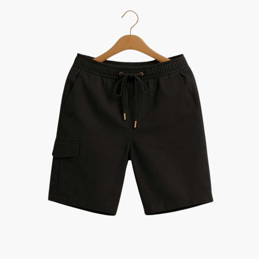 Men's Elastic Waist Cargo Shorts Flap Pocket - Vonnera