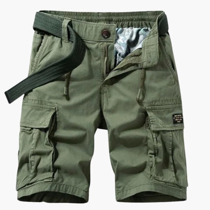 Men's Elastic Waist Cargo Shorts Flap Pockets - Vonnera