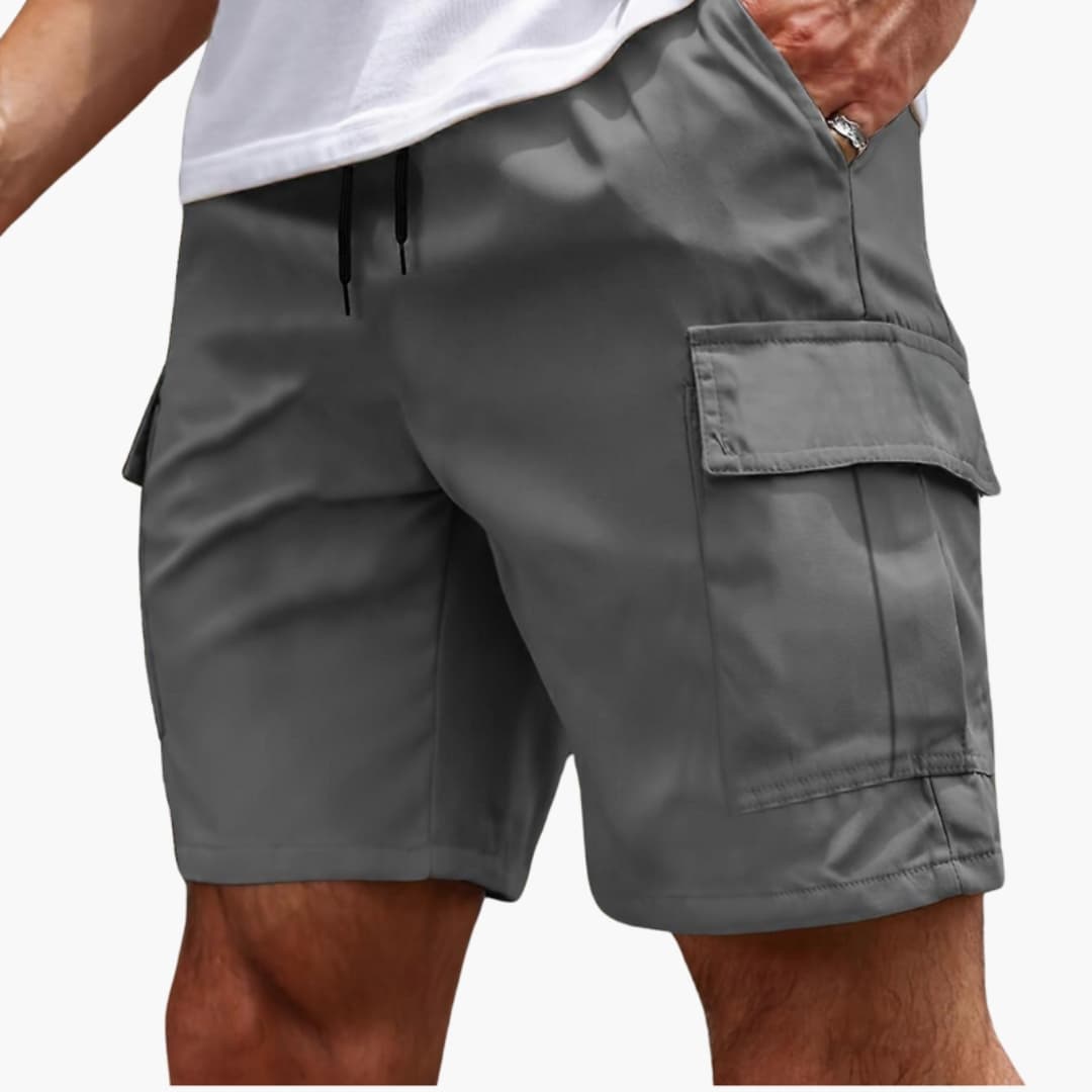 Men's Cargo Shorts Multiple Pockets Zip Closure - Vonnera