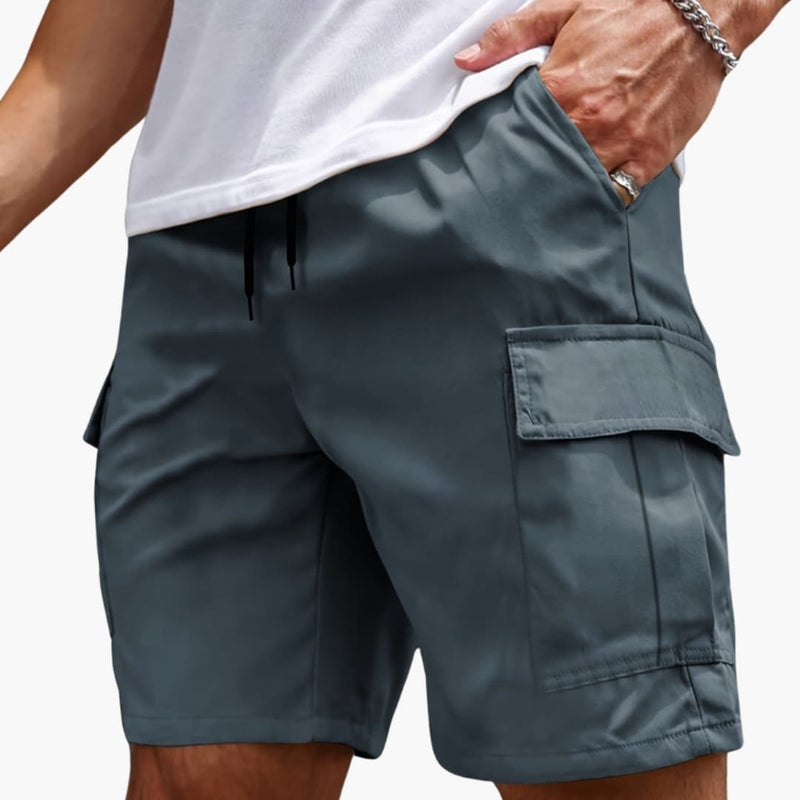 Men's Cargo Shorts Multiple Pockets Zipper Closure