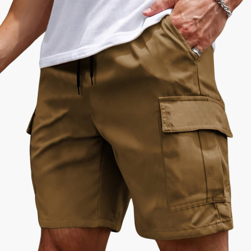 Men's Cargo Shorts Multiple Pockets Zipper Closure