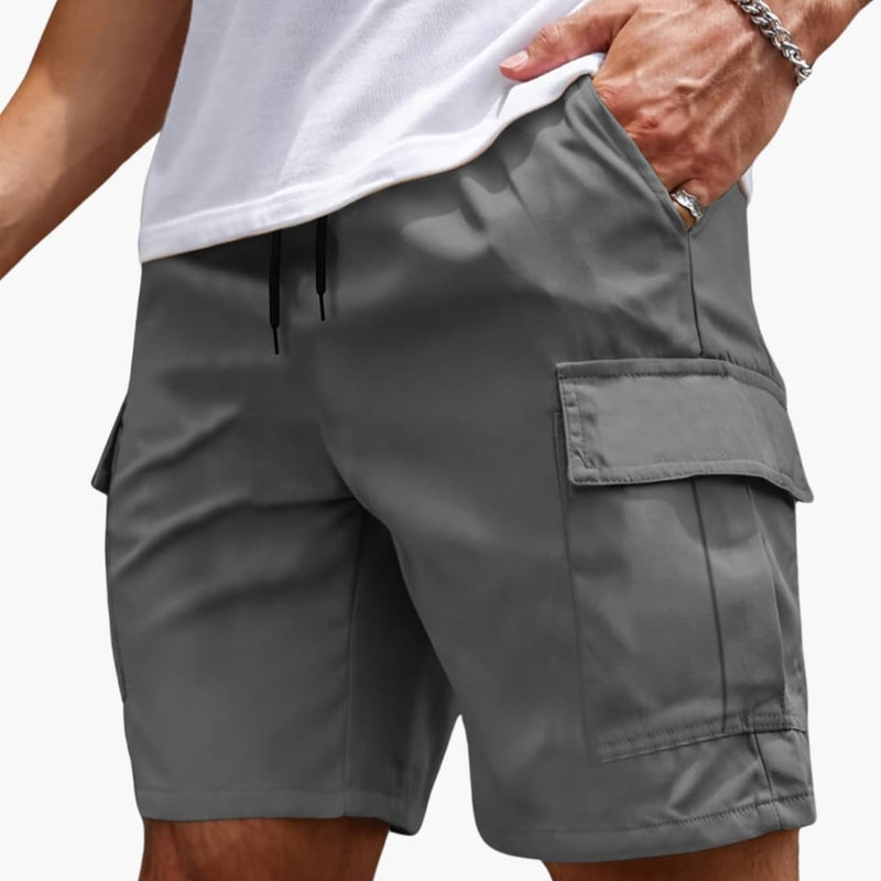 Men's Cargo Shorts Multiple Pockets Zipper Closure