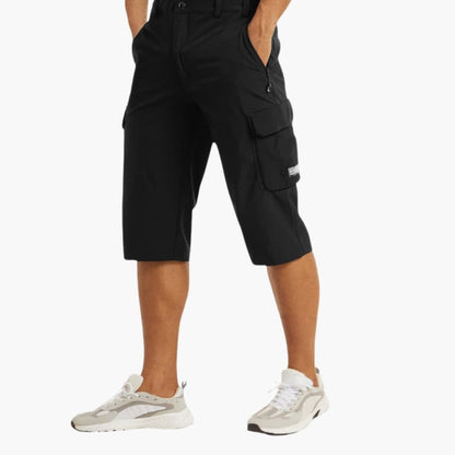 Men's Stretch Cargo Shorts Zipper Pockets