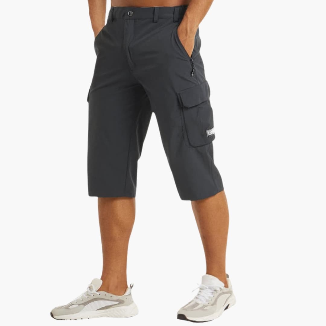 Men's Stretch Cargo Shorts Zipper Pockets