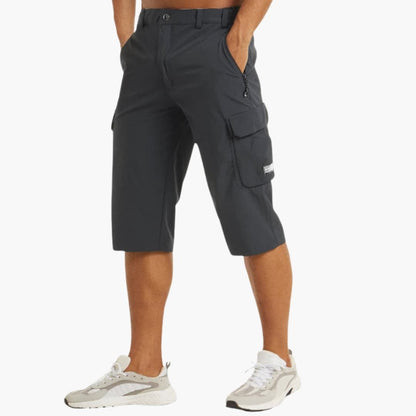 Men's Stretch Cargo Shorts Zipper Pockets