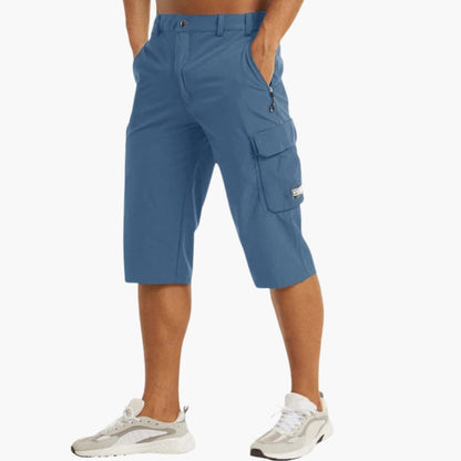 Men's Stretch Cargo Shorts Zipper Pockets