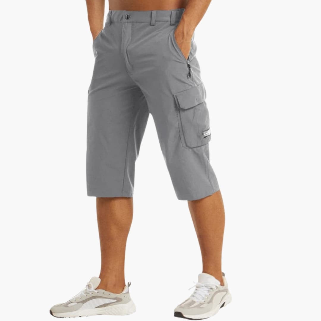 Men's Stretch Cargo Shorts Zipper Pockets