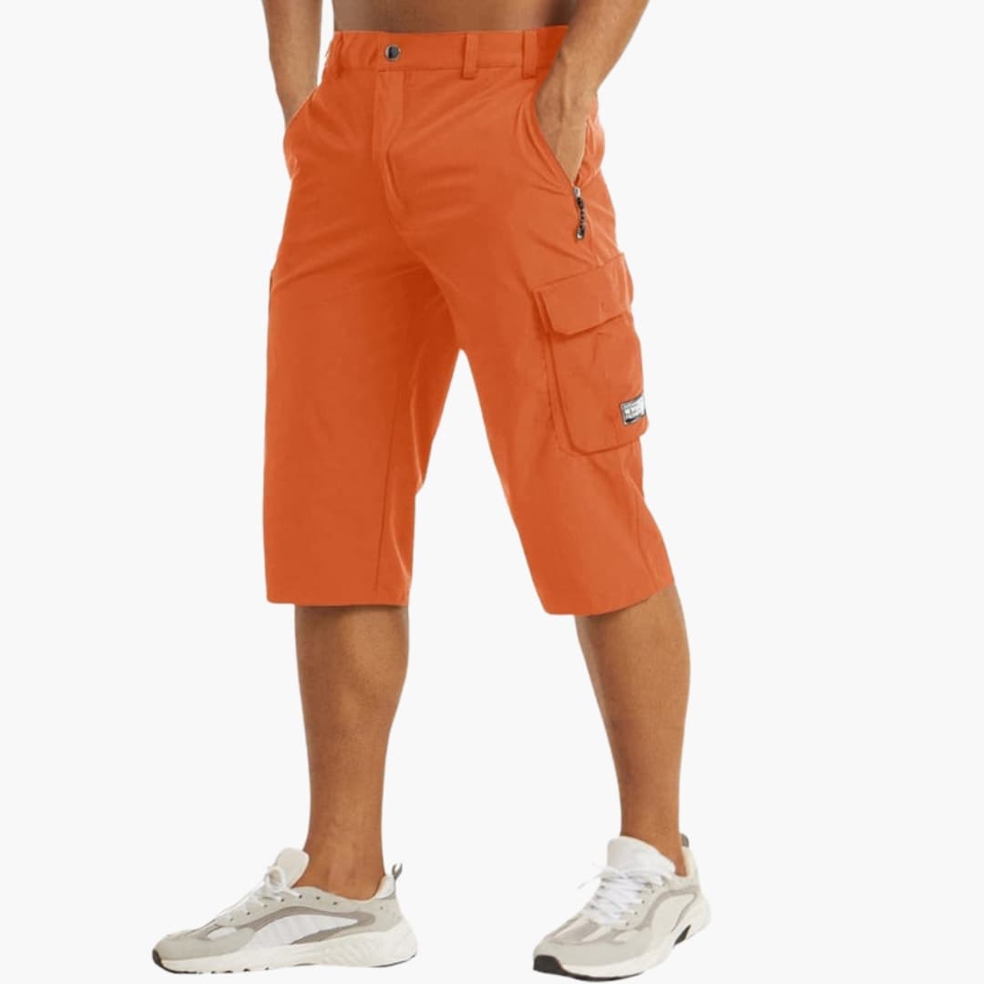 Men's Stretch Cargo Shorts Zipper Pockets
