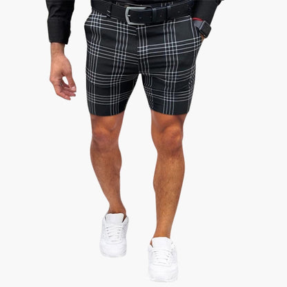 Men's Checkered Shorts Elastic Waistband - Vonnera