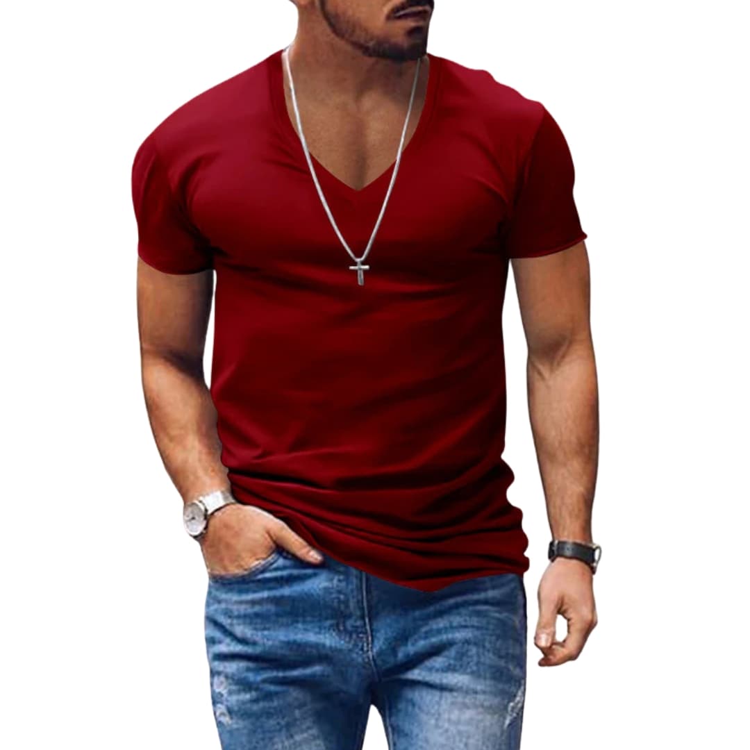 Men's V-Neck Short Sleeve T-Shirt