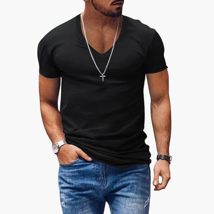 Men's V-Neck Short Sleeve T-Shirt - Vonnera