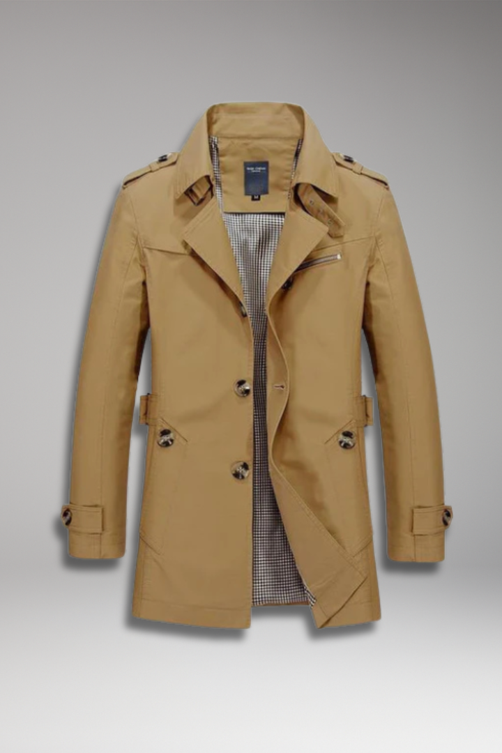 Men's Button Coat Lined Interior - Vonnera