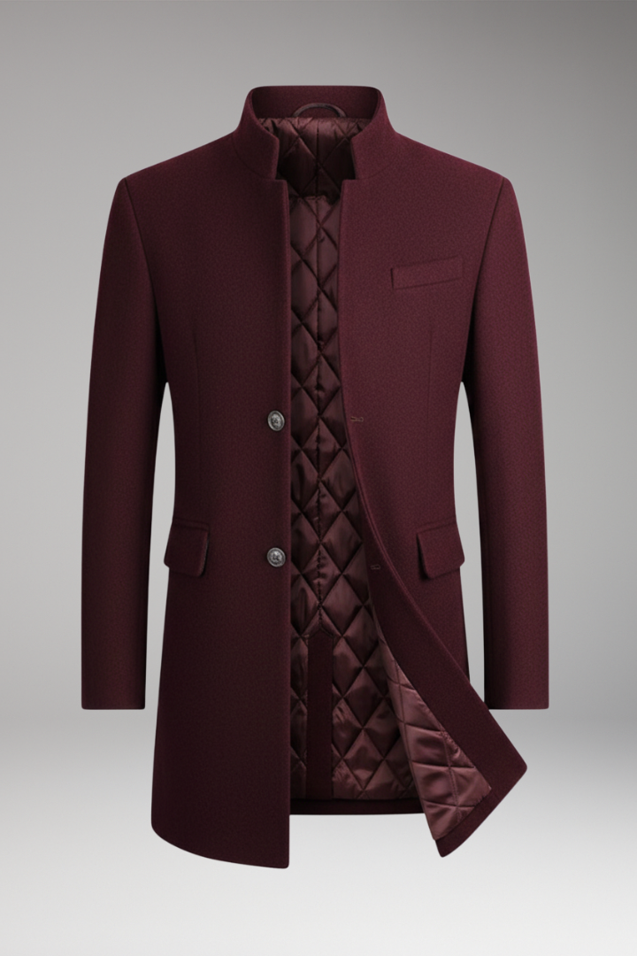 Men's Quilted Coat Stand-Up Collar - Vonnera