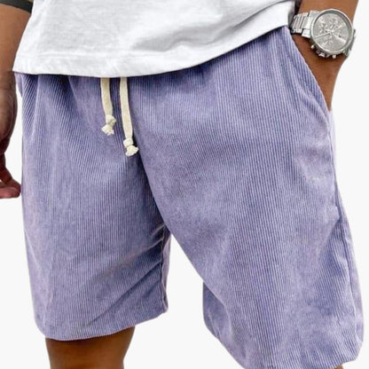 Men's Corduroy Shorts Elastic Waist Drawstring