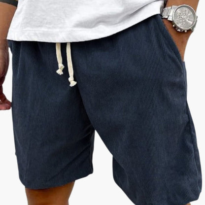 Men's Corduroy Shorts Elastic Waist Drawstring
