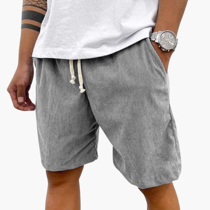 Men's Corduroy Shorts Elastic Waist Drawstring - Vonnera