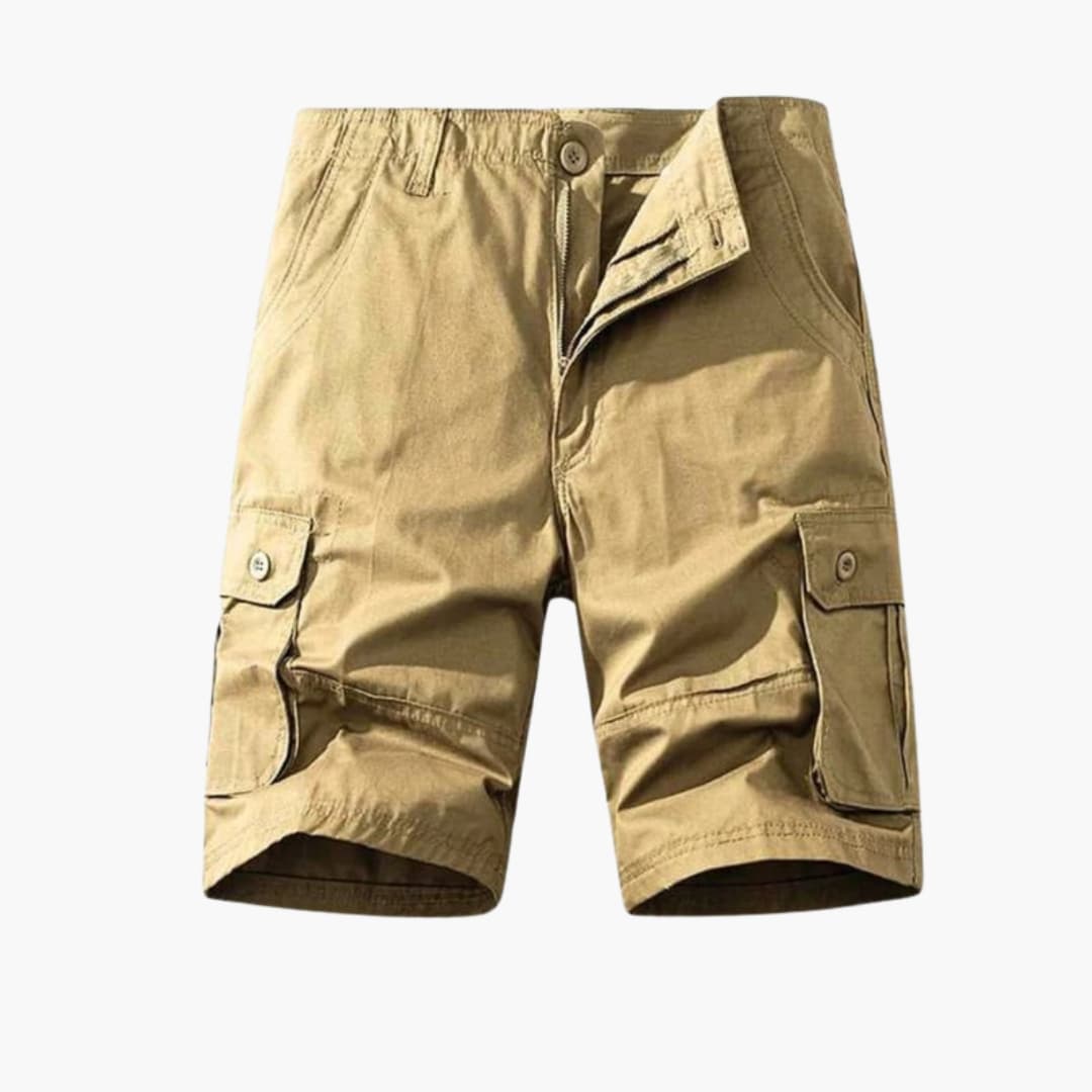 Men's Cotton Cargo Shorts Belt Loops Flap Pockets - Vonnera