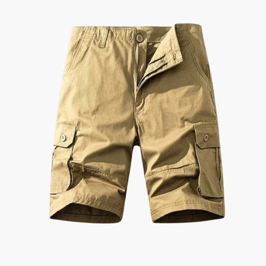 Men's Cotton Cargo Shorts Belt Loops Flap Pockets - Vonnera
