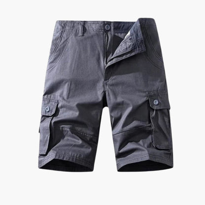 Men's Cotton Cargo Shorts Belt Loops Flap Pockets