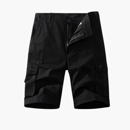 Men's Cotton Cargo Shorts Belt Loops Flap Pockets