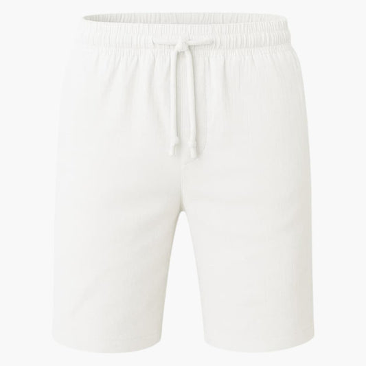 Men's Cotton Linen Shorts Elastic Waistband - Vonnera