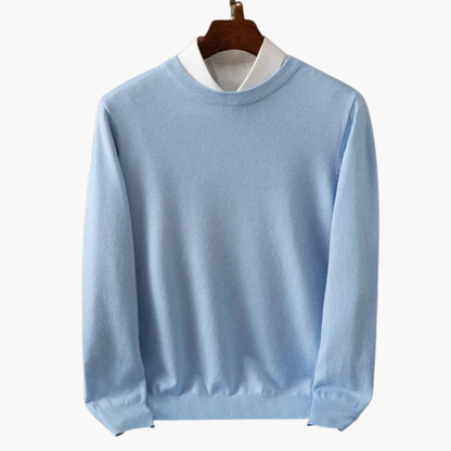 Men's Crew Neck Sweater Long Sleeve Ribbed